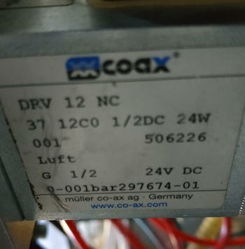 DRV 12 NC Art. 506226 G1/2" 24VDC, vacuum air, aluminium, DIN plug Клапан соленоидный латеральный ный 3/2 G1/2"
